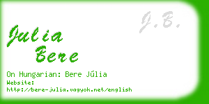 julia bere business card